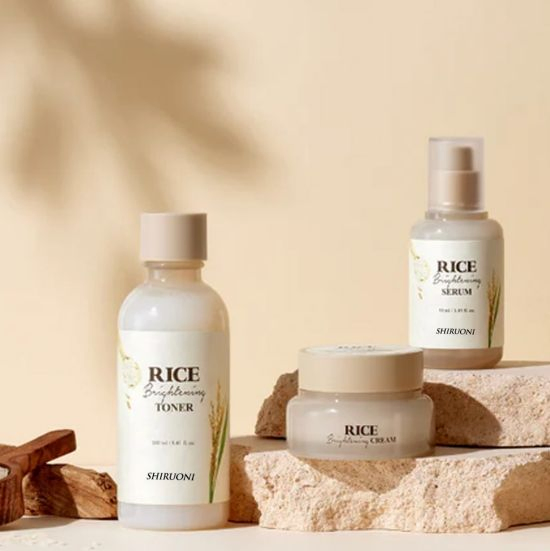 OEM/ODM Rice Ceramide Hydrating Toner Moisturizing Glow Skincare Set