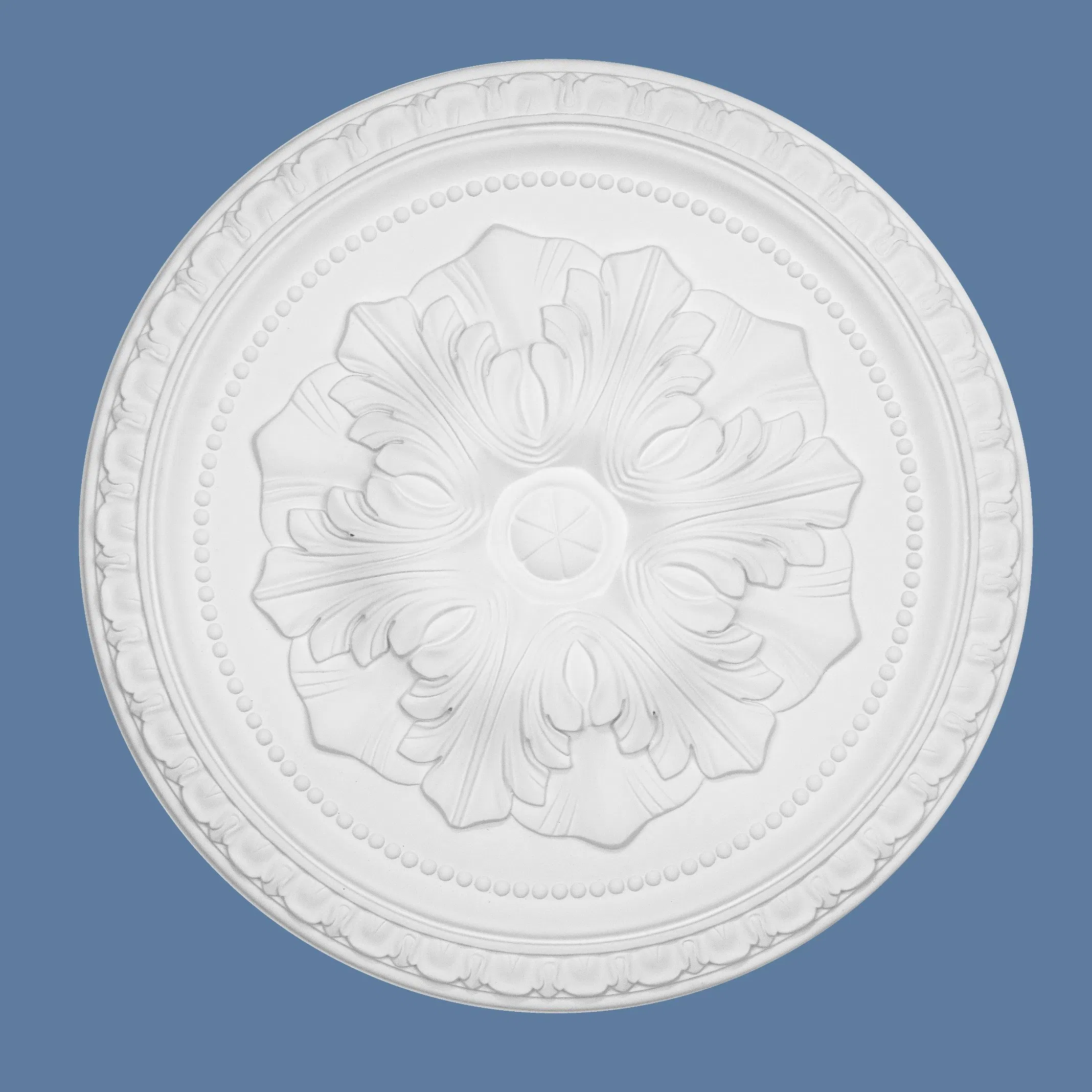 Lightweight Polystyrene White Rosette Designs for Indoor Decoration
