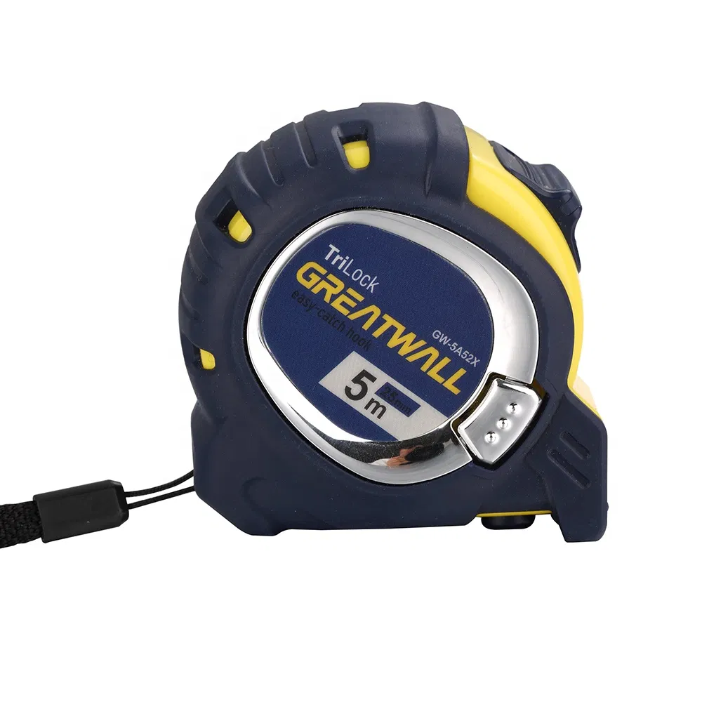 Рулетка измерительная Great Wall 3-Way-Lock с резиновым покрытием