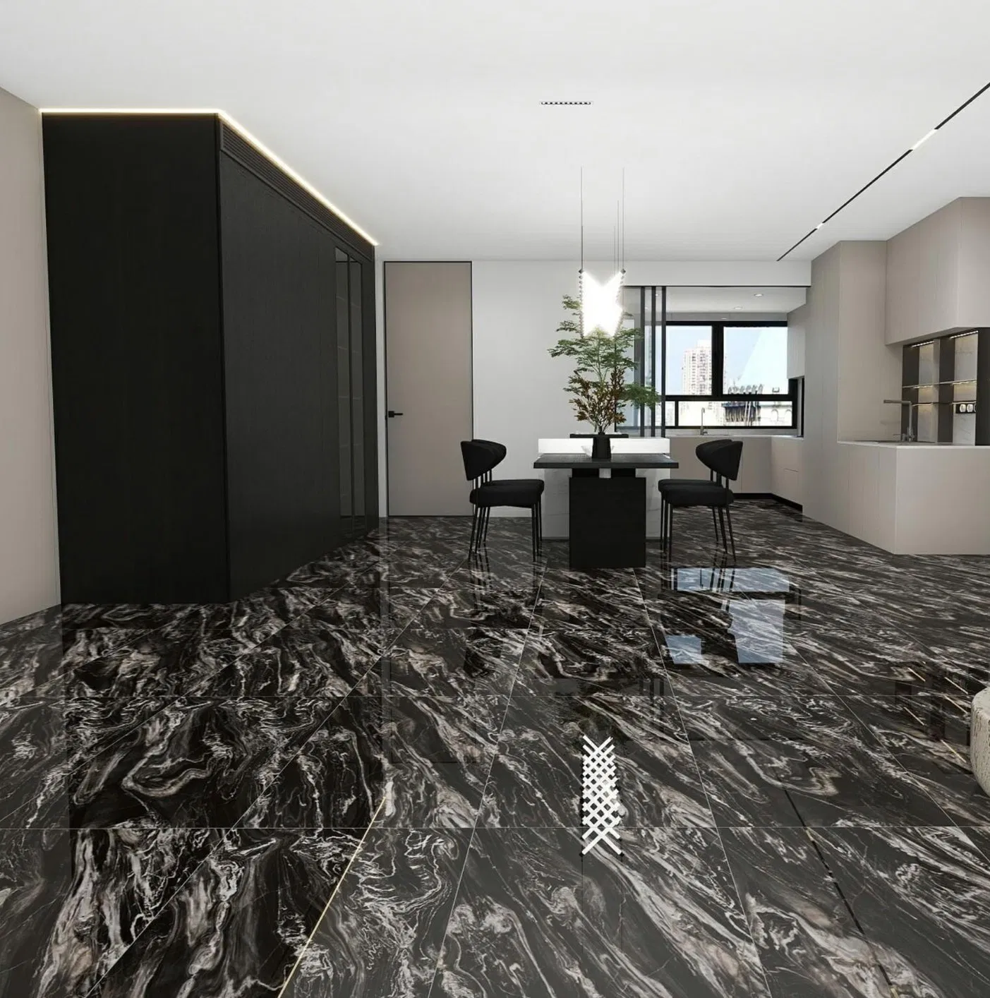 Керамогранитная плитка 600x1200 мм, глазурованная, антибактериальная