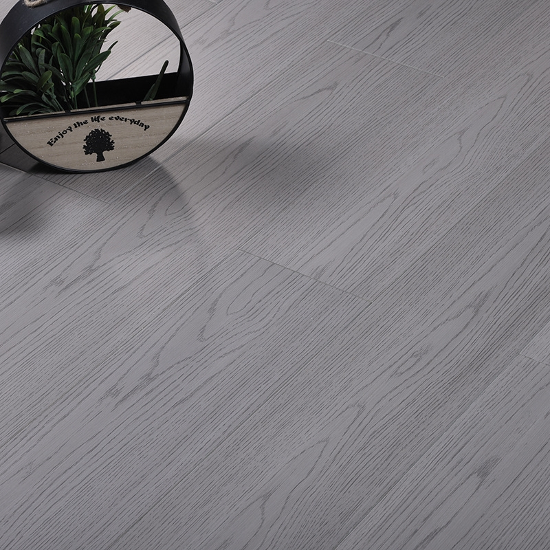 Nordic Style Flat Buckle White Oak Solid Wood Floor 0783