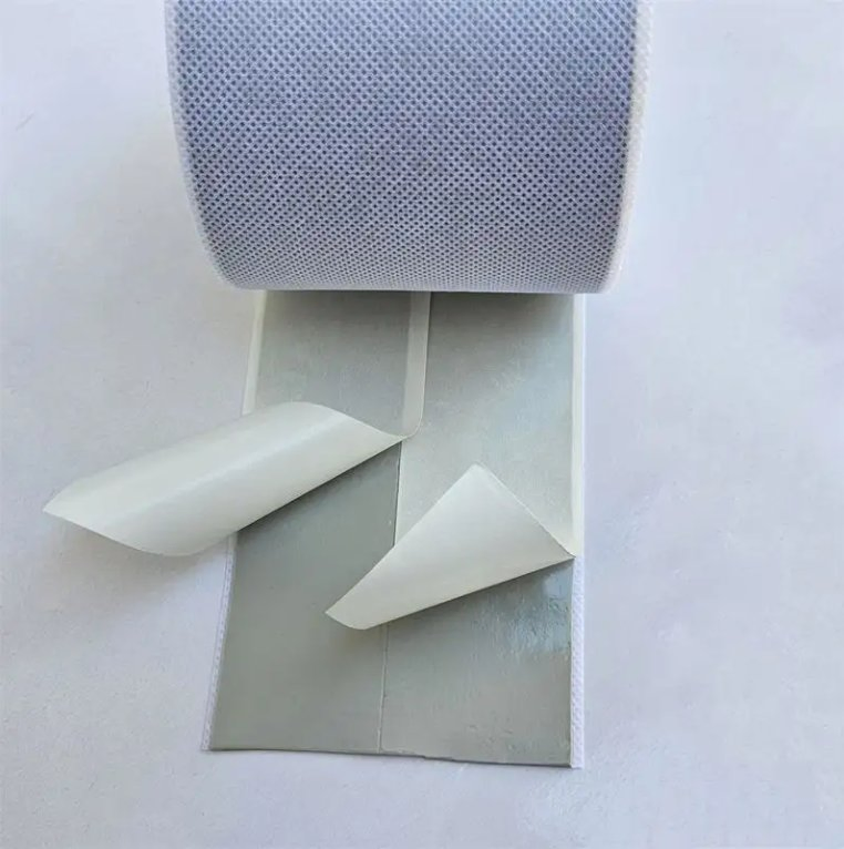 Wholesale White Non Woven Fabric Coated Butyl Tape Single Sidedbutyl Rubber Tape Non Woven Butyl Tape
