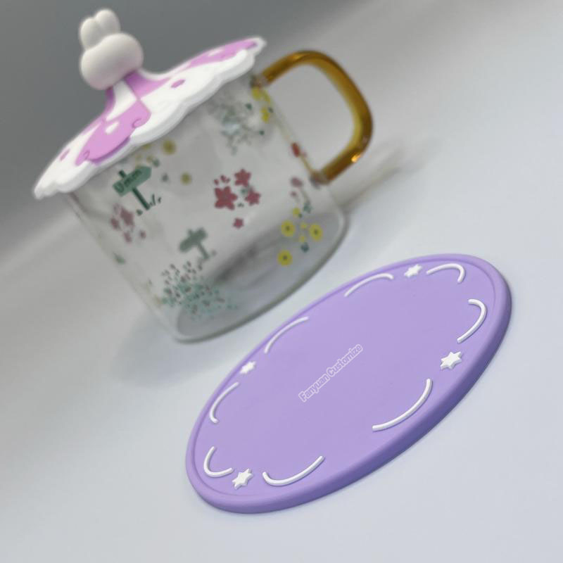 Customized Anti-Slip Heat-Resistant Soft PVC Rubber Beer Tea Cup Silicone Coaster