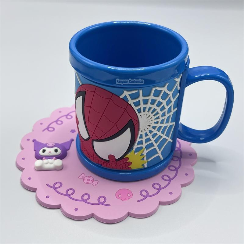 Customized Anti-Slip Heat-Resistant Soft PVC Rubber Beer Tea Cup Silicone Coaster
