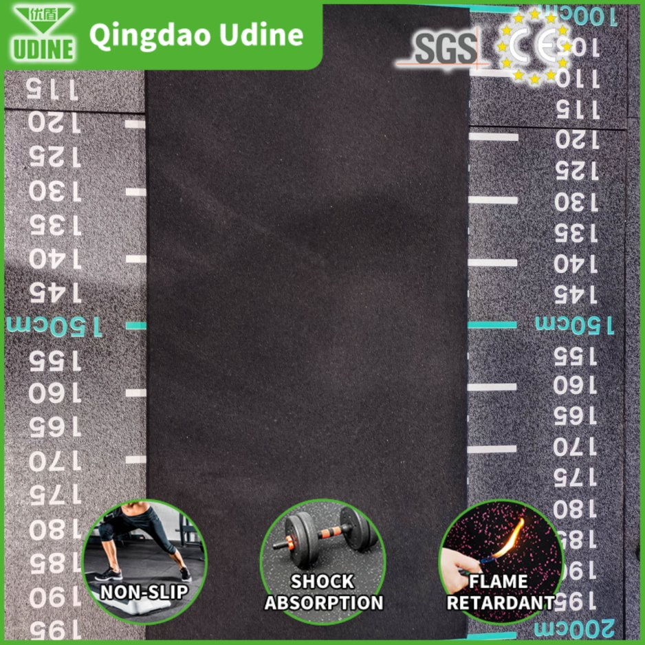 Shock Absorbing Gym Rubber Tiles Easy Transport Handle Fast Delivery Shipping