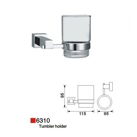 Настенный держатель для стакана хром 6310
