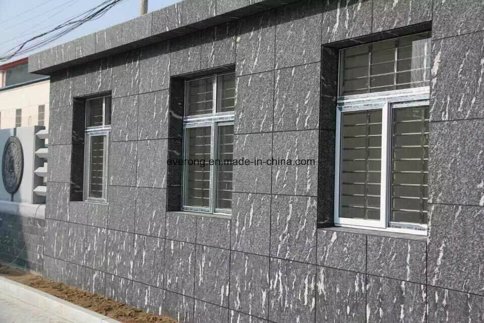 Natural Stone Exterior Wall Tile China Jet Black Mist Snow Grey Granite for Cladding/Covering