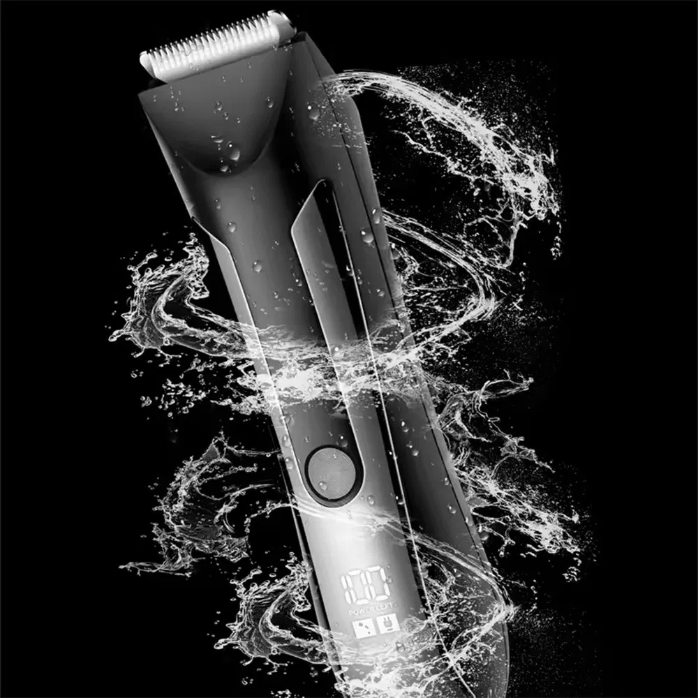 Electric Rechargeable Washable Groin and Body Trimmer Hair Clipper