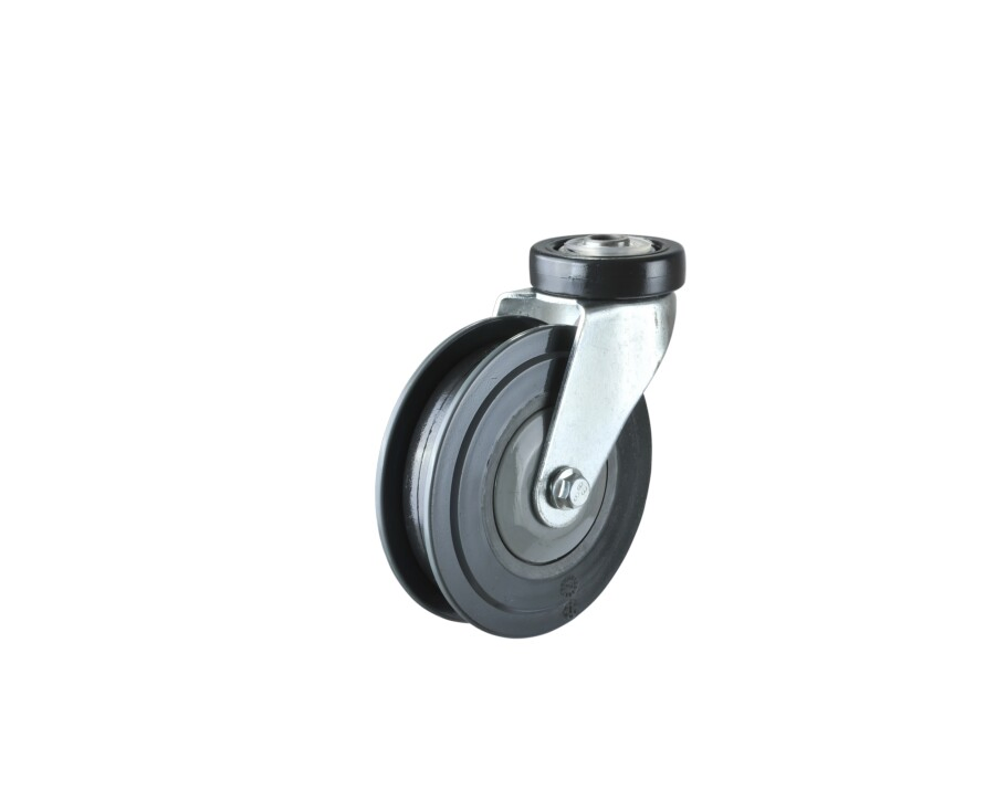 China Factory 4 Inch TPE Caster Trolley Wheel Swivel Thread Stem Castor Wheel