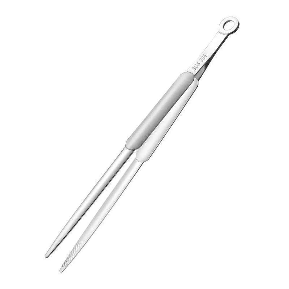 Stainless Steel Grill Tongs Meat Cooking Utensils BBQ Baking Camping Supplies Ez30201