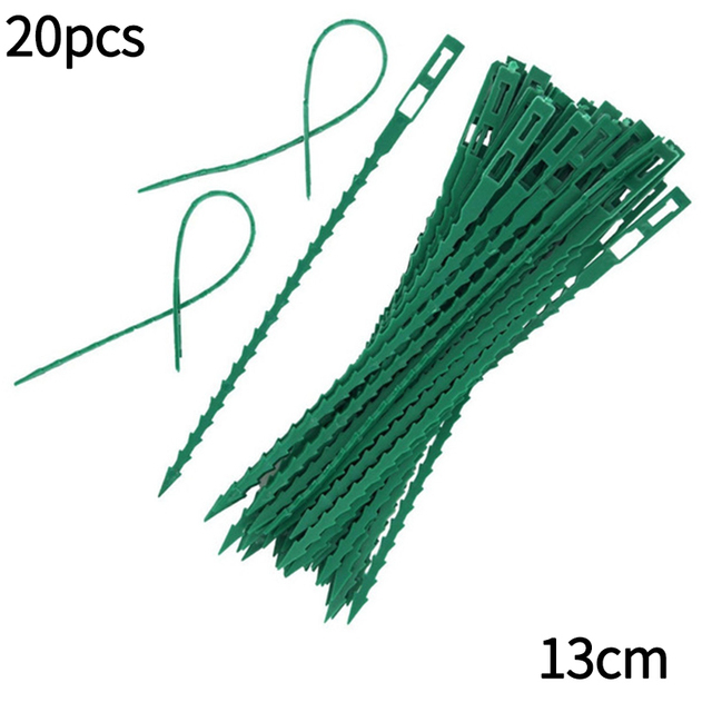 Self-Locking Plastic Tie Adjustable Plastic Plant Cable Tie Reusable Garden Cable Tie Plastic Zip Loop Wire Wrap 100/50/20/10PCS