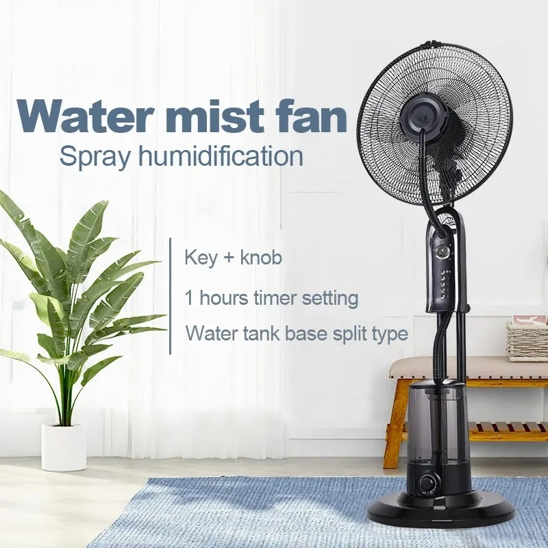 16 Inch Industrial Air Cooling Mist Fan Water Spray Stand Fan