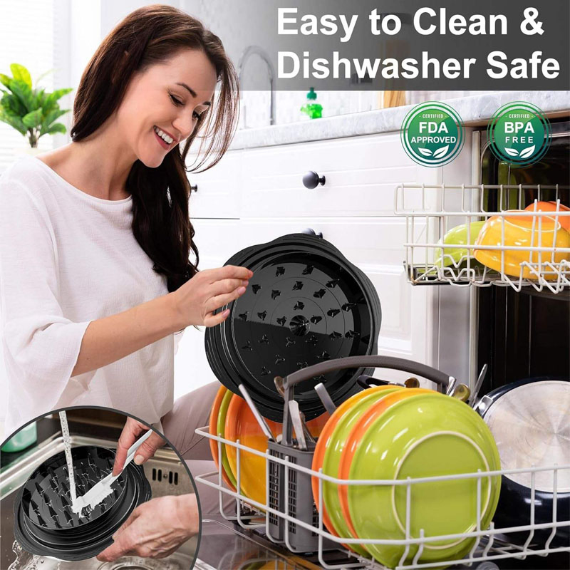 Non-Slip Base & Clear Cover Durable Manual Chicken Shredder Modern Kitchen Tool (CFSKA26001)