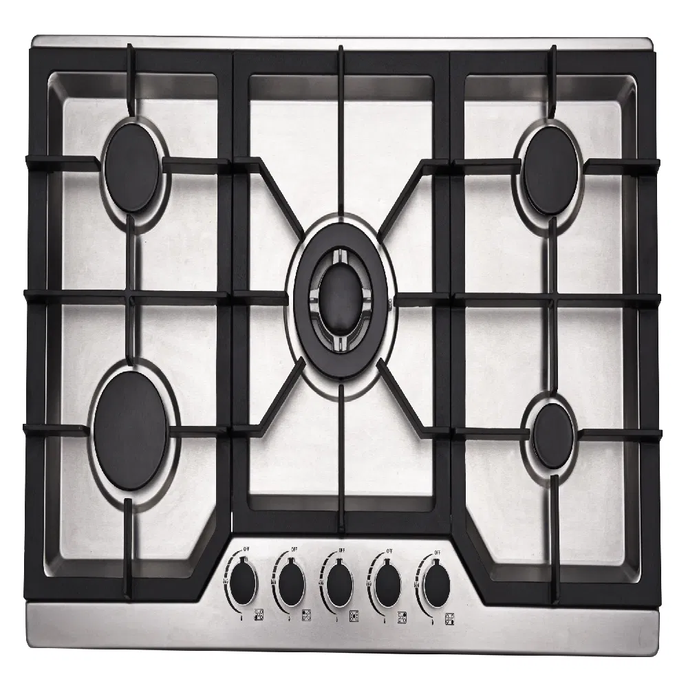 Home Appliance Built in Cookware Stainless Steel Gas Stove 5 Burner
