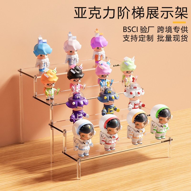 Acrylic Trapezoidal Multi-Layer Display Stand Storage for Decoration and Organizer