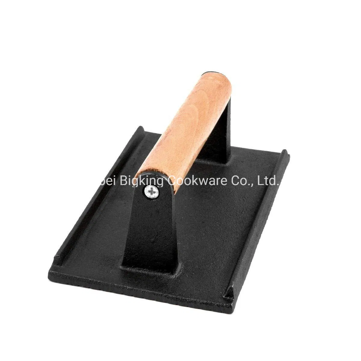 Cast Iron Grill Steak Weight, Bacon Press Buger Press with Wood Handle
