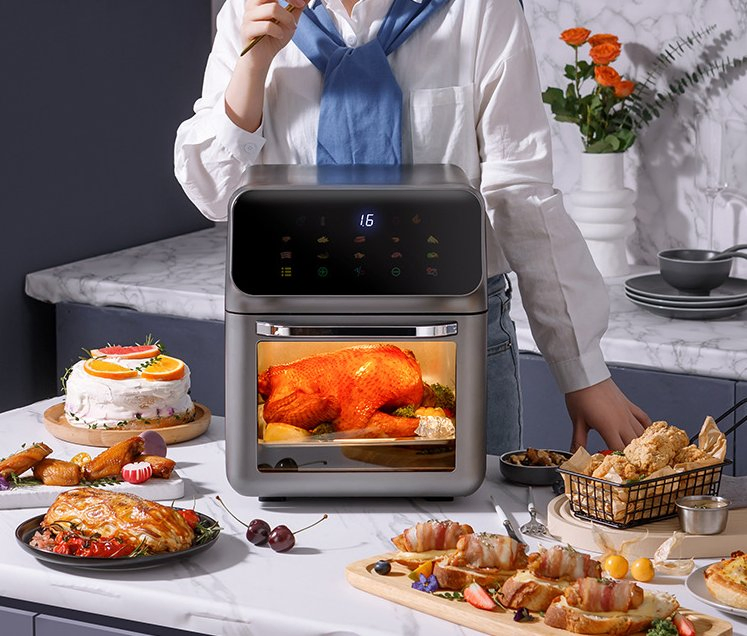 10L Smart LED Touch Screen Air Fryer for Healthy Cooking