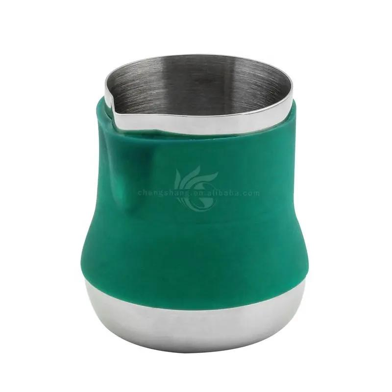 Питчер для взбивания молока, 202/304 сталь, с силиконовой крышкой