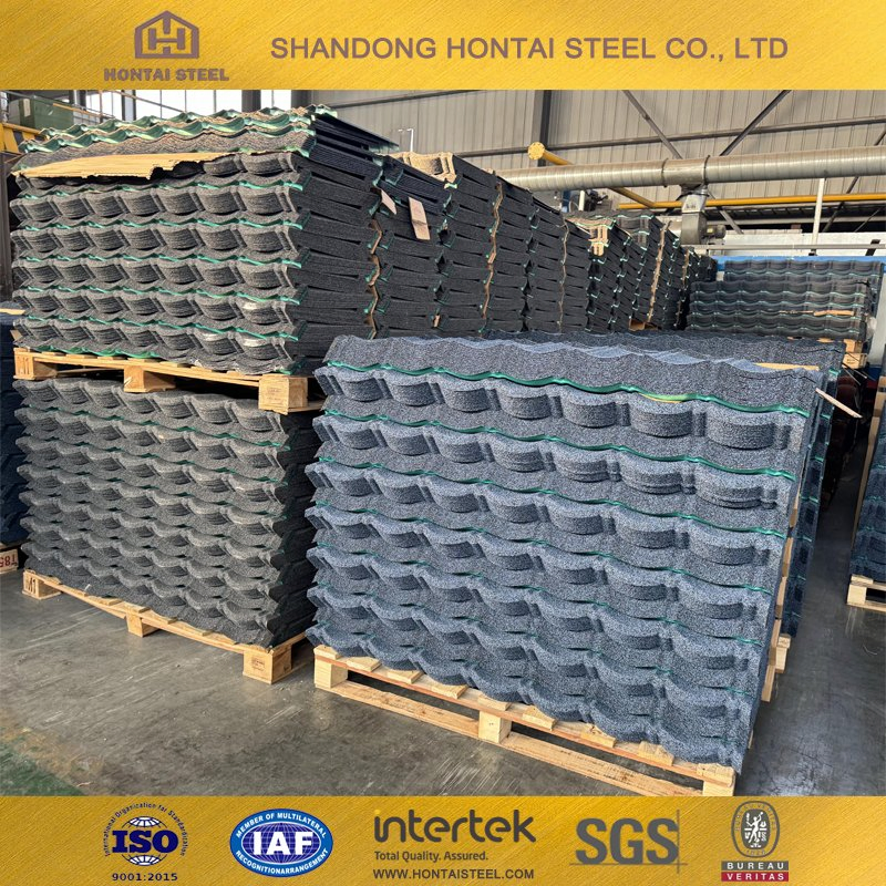 China Factory Price Lightweight Roofing Materials Steel Sheet Colored Stone Coated Roof Tile