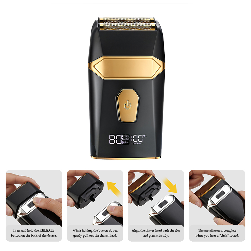 Hair Shaver Reciprocating Electric Shaver Dual-Purpose Hair Trimmer for Whitening and Shaving.
