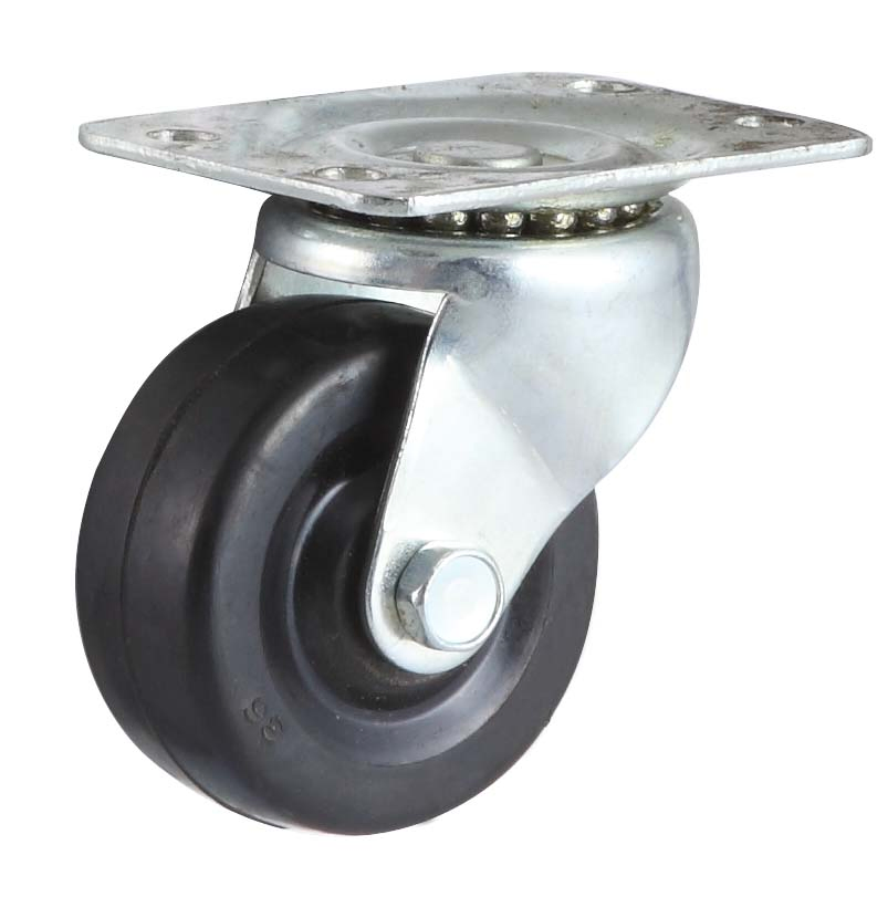 PP Black Fat Boy Swivel Wheels Table Leg Casters Industrial Castors Nylon
