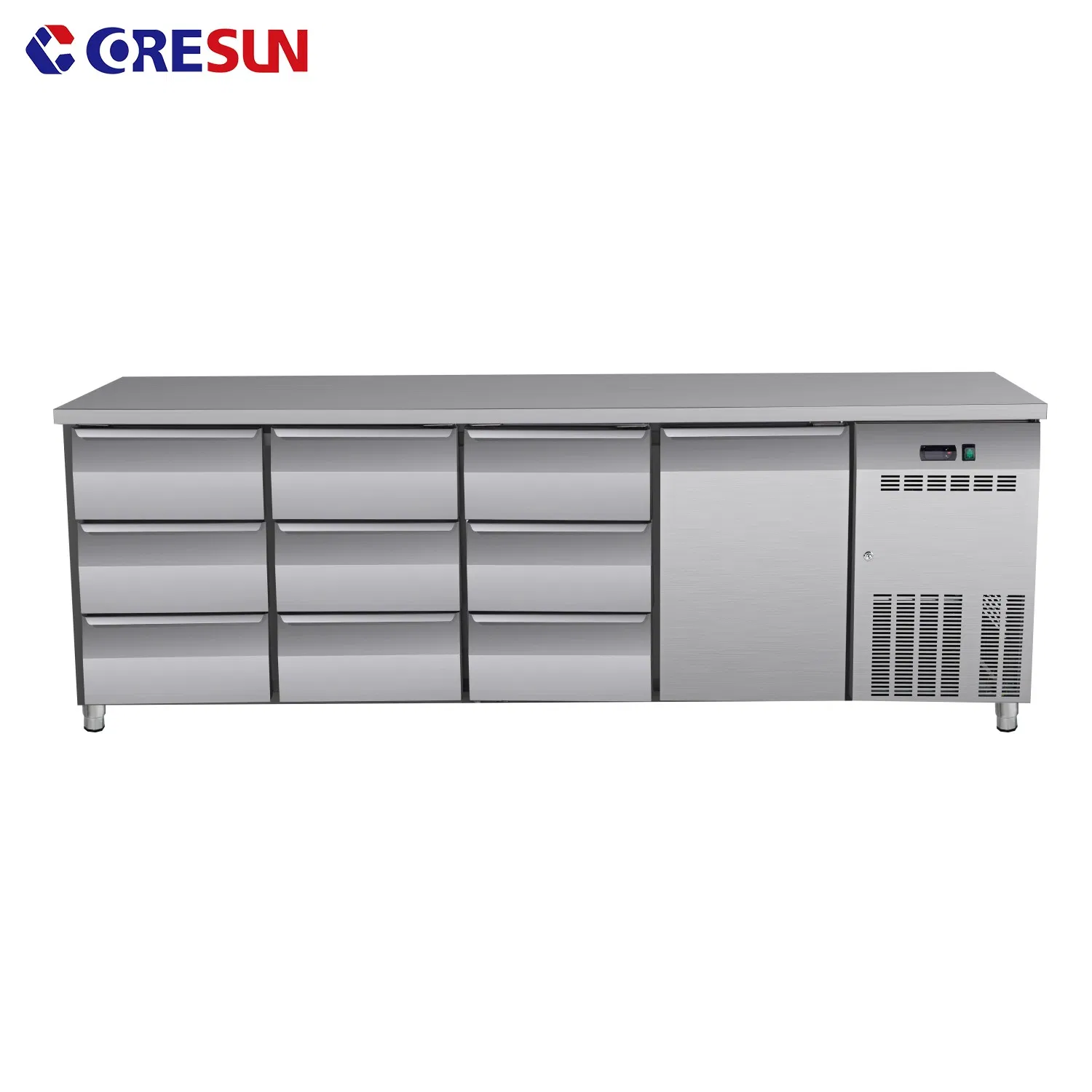 Стол для подготовки пиццы с холодильником и морозильником