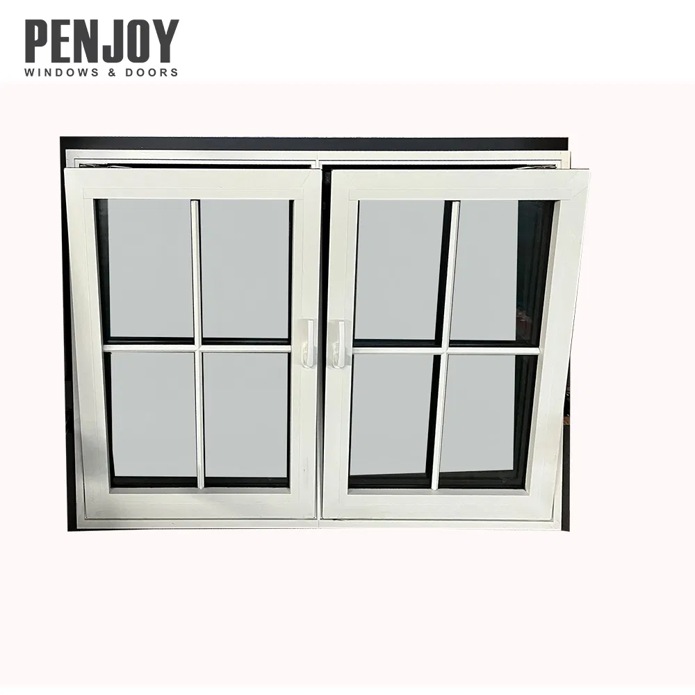 Penjoy Chinese Factory Triple Glazed Simple Design Aluminum Windows with Integrated Flange