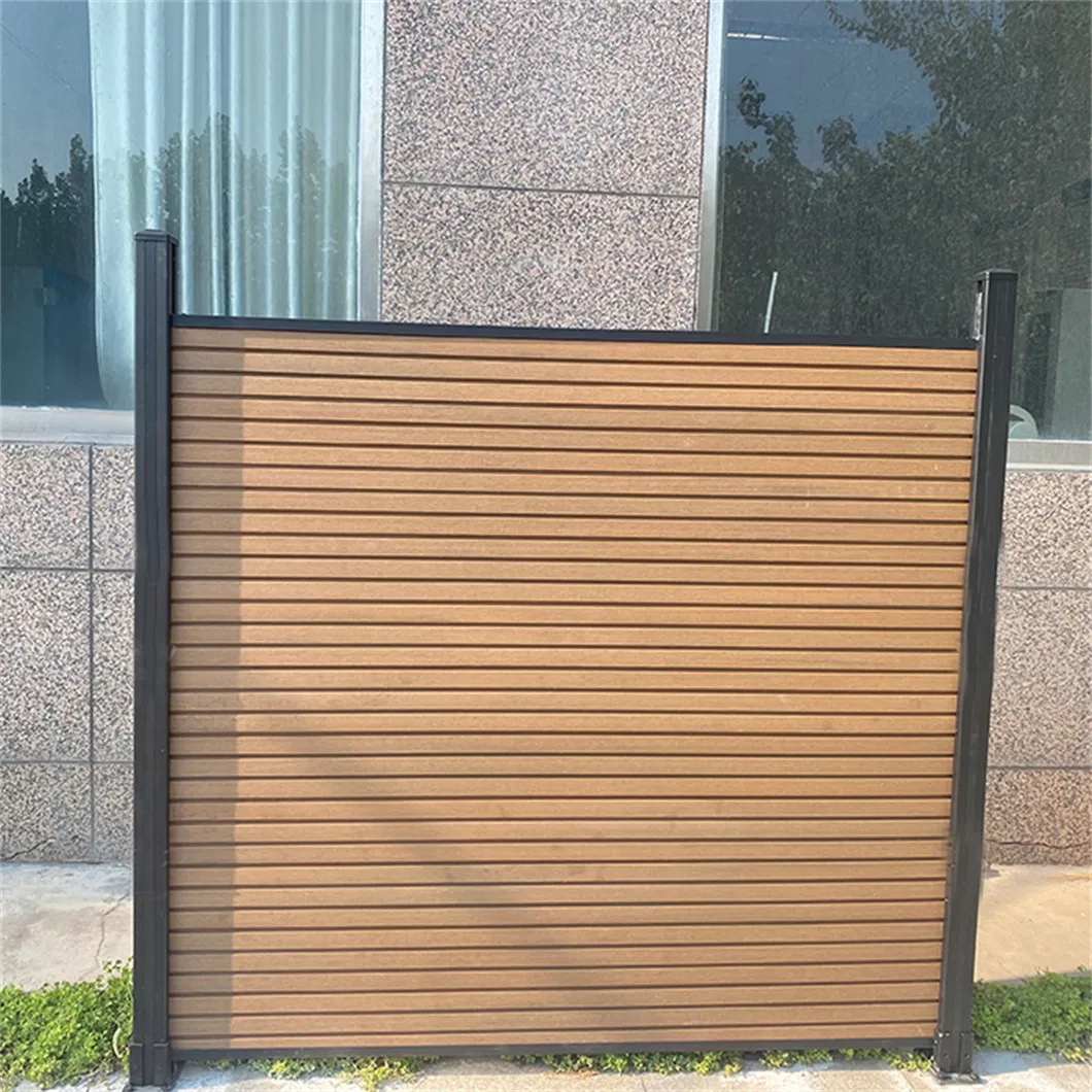 Low Maintanence Never Fading Slatted Style Modern WPC Composite Fence Panel