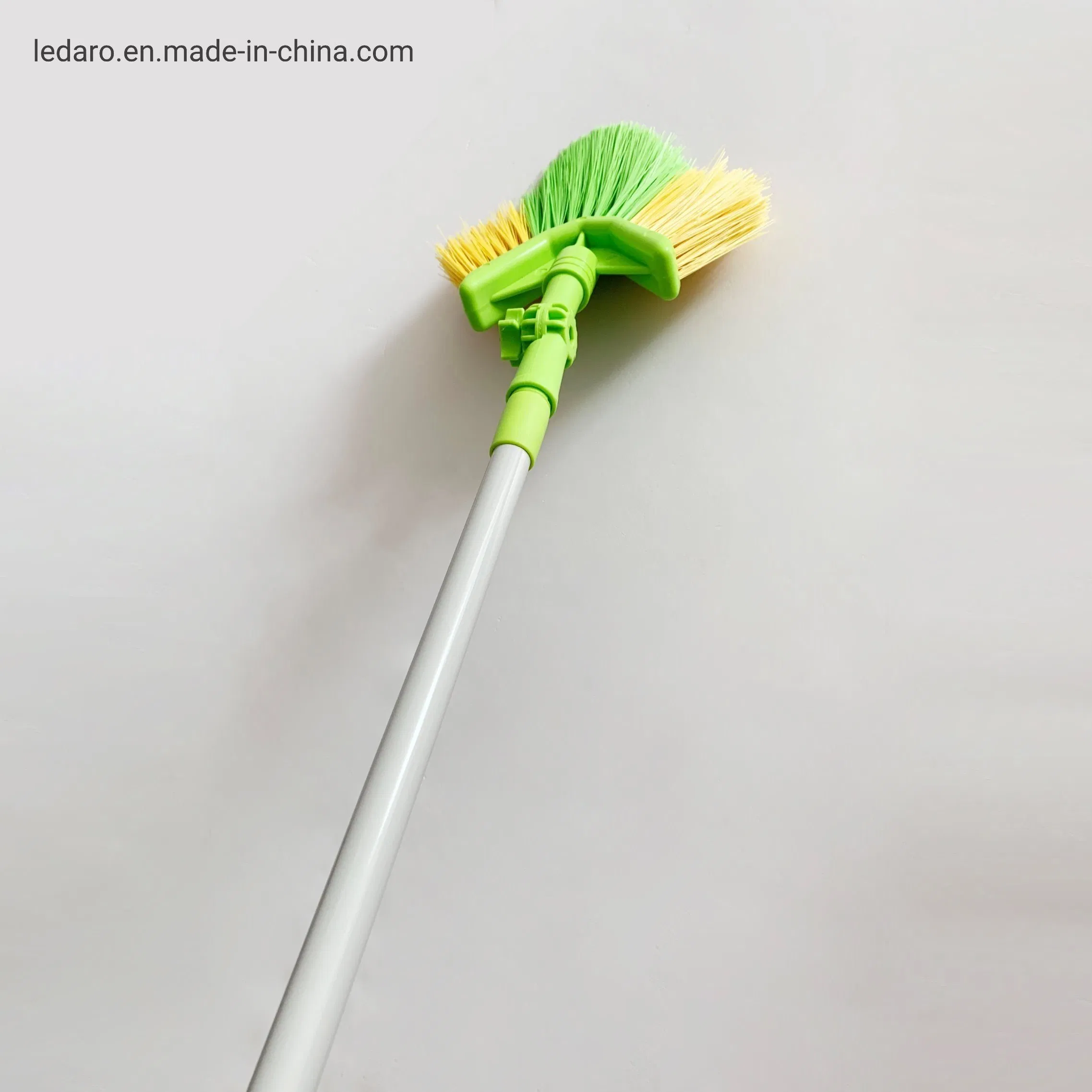 Durable Flexible Ceiling Fan Duster Telescoping Pole Hard Bristles Long Handle Angled Head Cobweb Duster