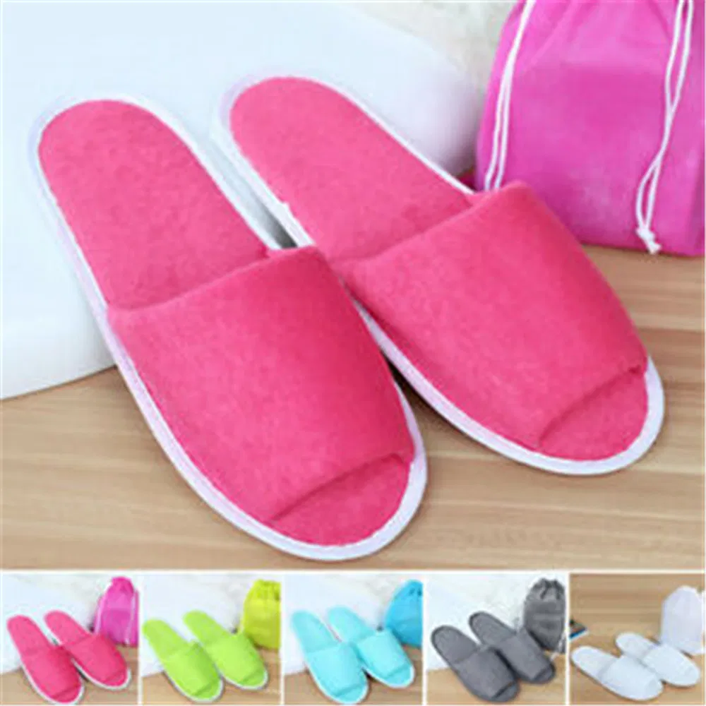 Velour Indoor Guestroom Guesthouse Hotel Disposable Slipper