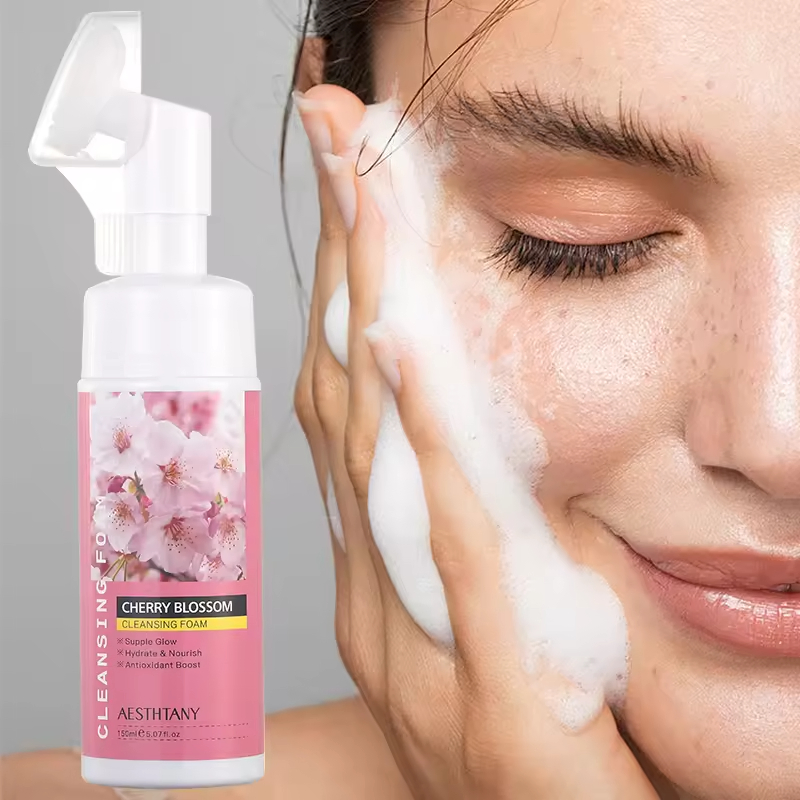 Vitamin C Facial Cleanser Hyaluronic Acid Infused Deep Cleansing Moisturizing Foam for Pore Cleaner Face