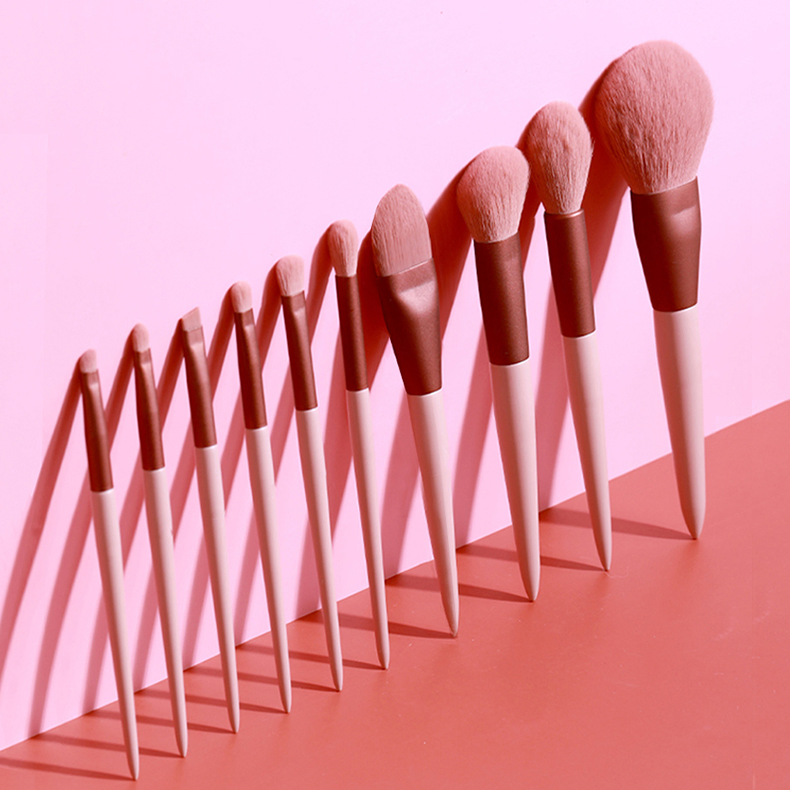 10PCS Professional Synthetic Hair Foundation Powder Eyeshadow Make up Brush Set