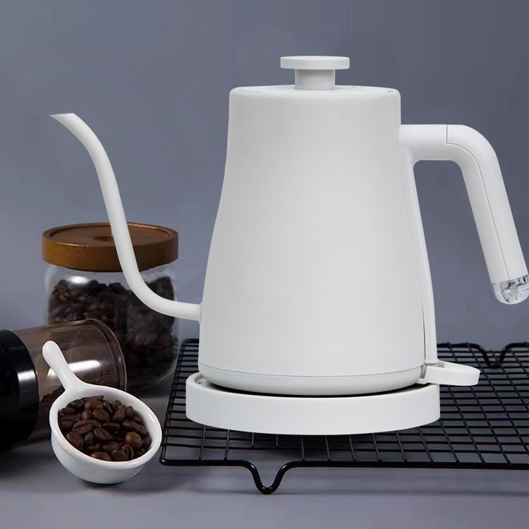 Smart Coffee Gooseneck Heater Coffee Drip Kettle Black Coffee Temperature Controlled Gooseneck Electric Coffee Kettle White