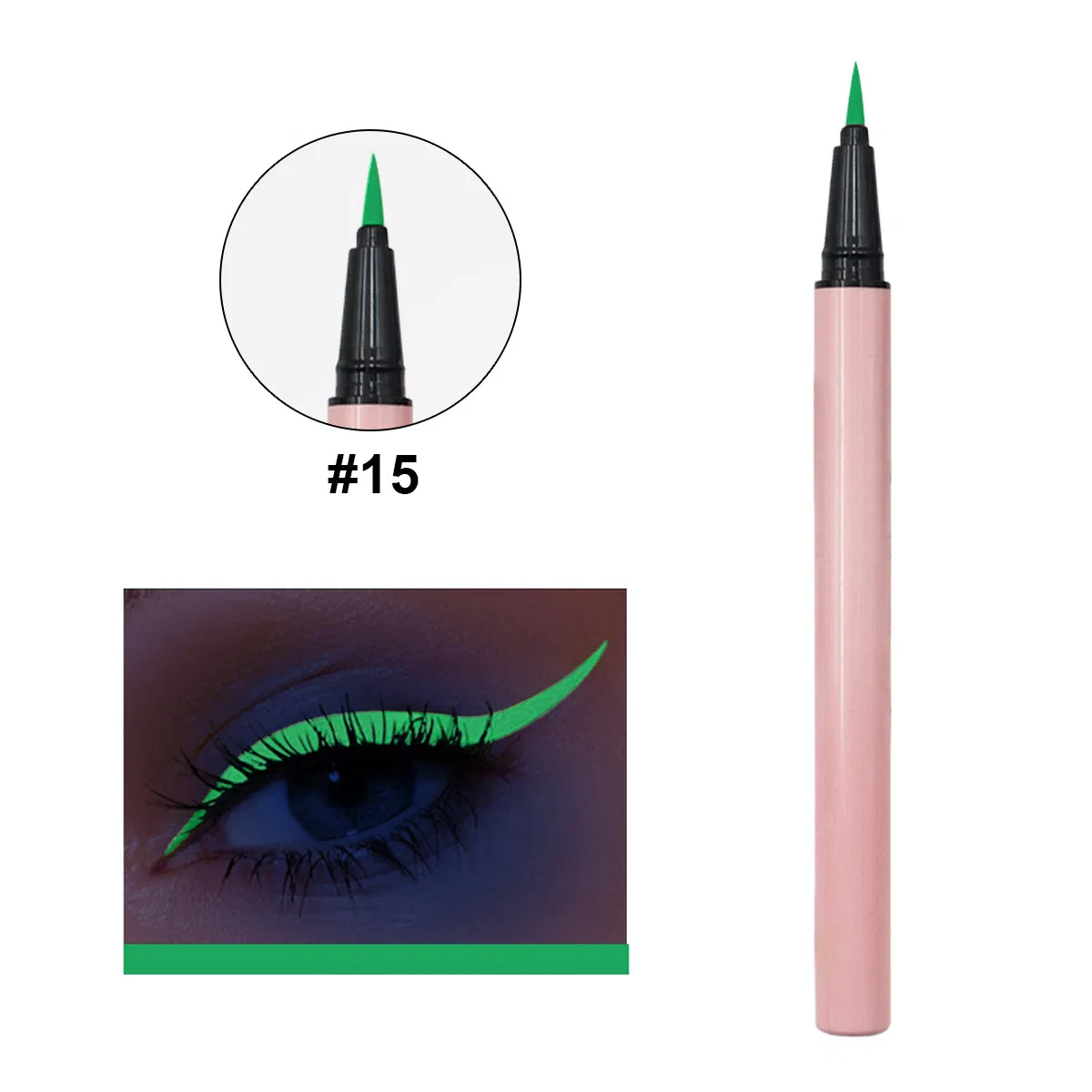Long Lasting Colorful Beauty Neon Eyeliner Pencil Makeup Private Label Smudge Proof Liquid Pink Eyeliner