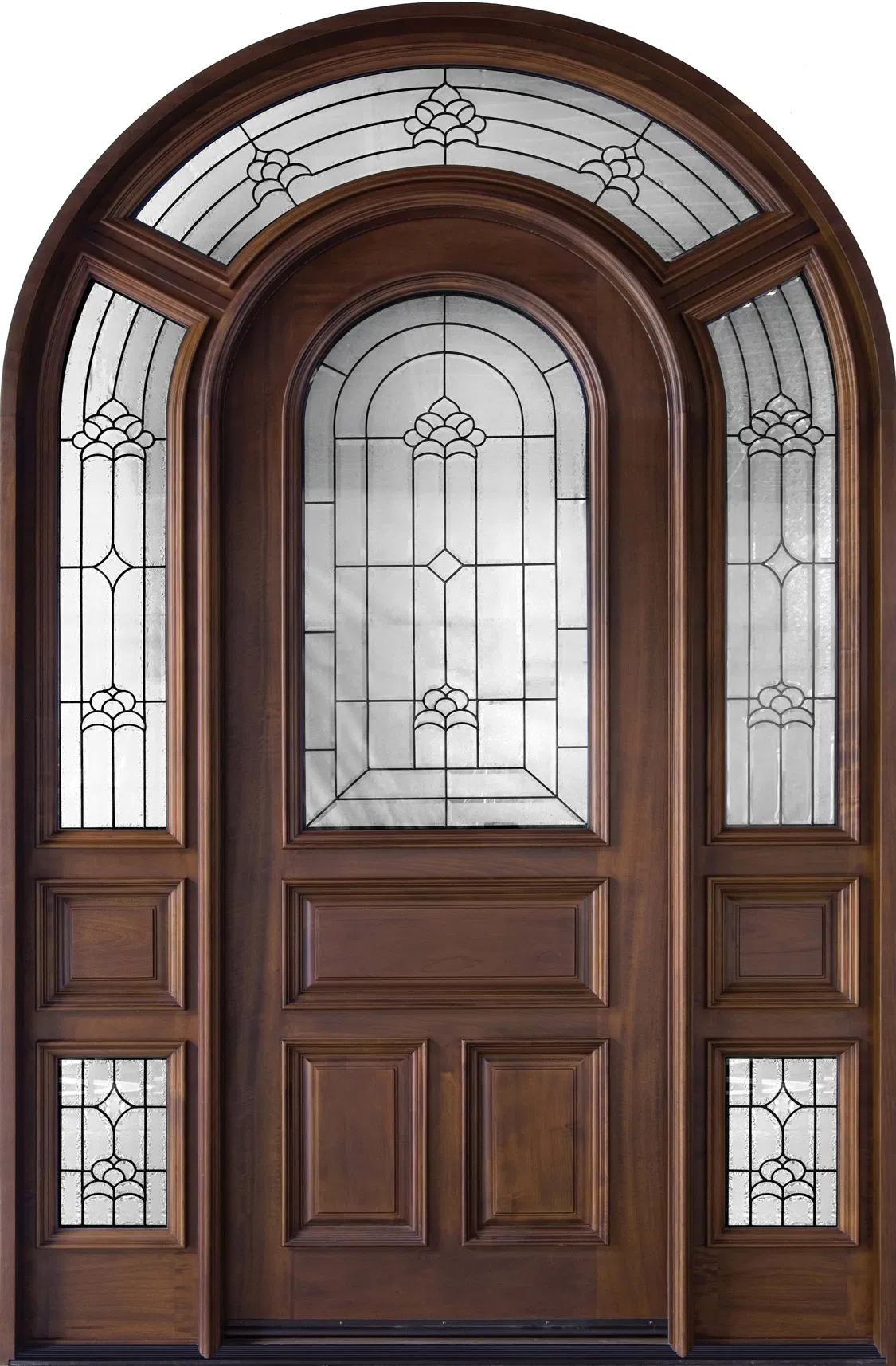 Top Round High End Exterior Solid Wooden Main Entrance Door