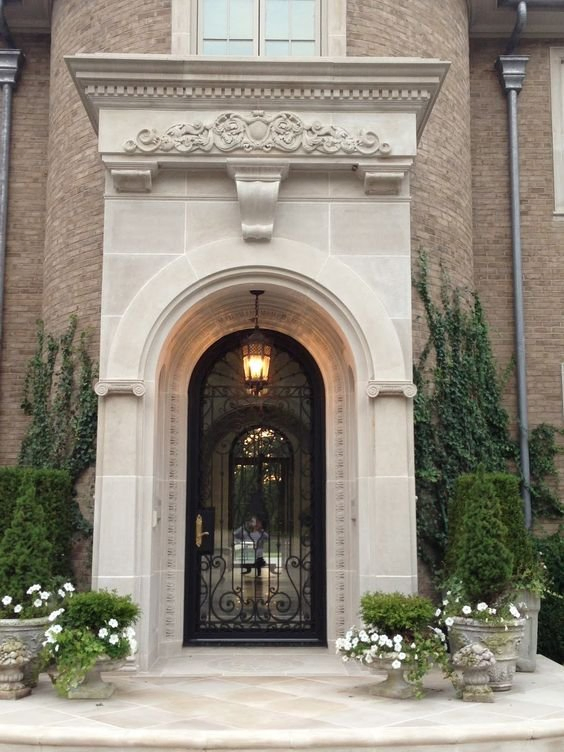 Apartment Wrought Iron Glass Steel Front Door Design