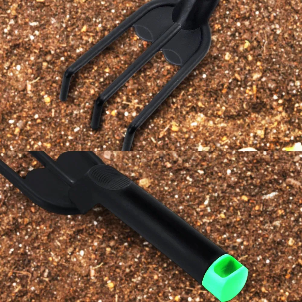 Plastic Garden Three-Tooth Rake Manual Garden Tool Landscape Maintenance