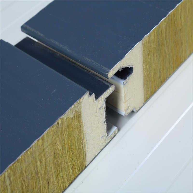Color Steel Thermal Insulated Rock Basalt Wool Sandwich Panel for Container House, Light Steel Workshops