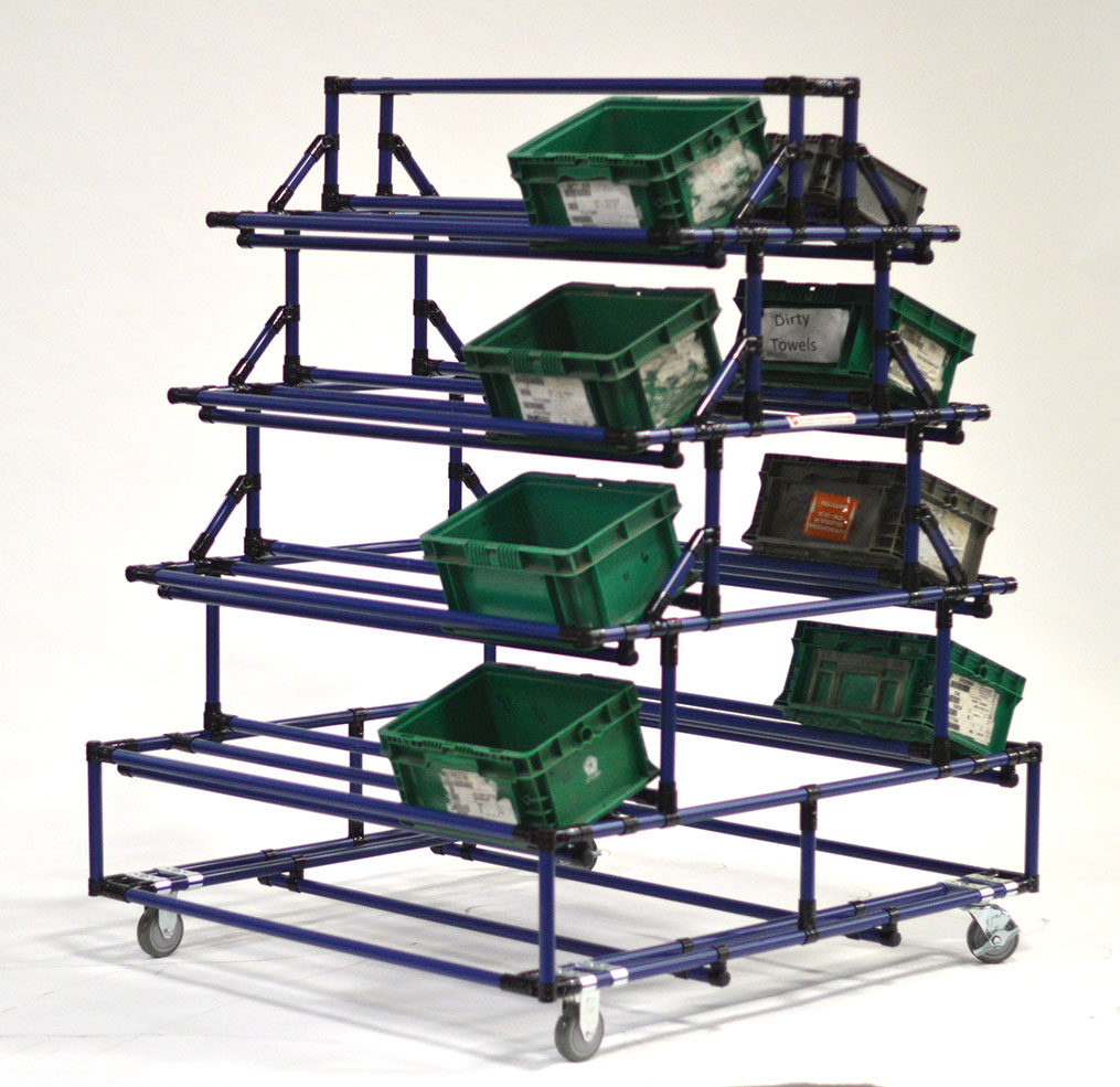 Lean Pipe Joint System for Industrial Hand Trolley Storage Rack Pipe Rack industrial Cart Transfer Tollery Logistics