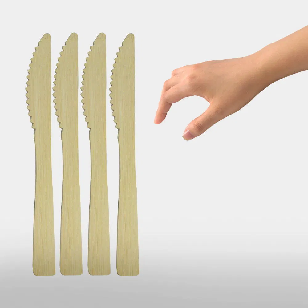 2021 Hot Sale 100% Bamboo Environmentally Friendly Disposable Cutlery Knives for Party