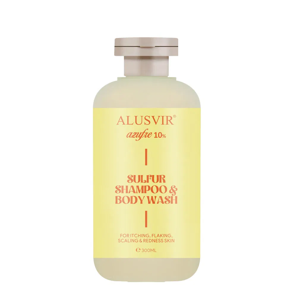 Sulfur Hair Shampoo & Body Wash Care Soothe Scalp Anti Acne Inflammation