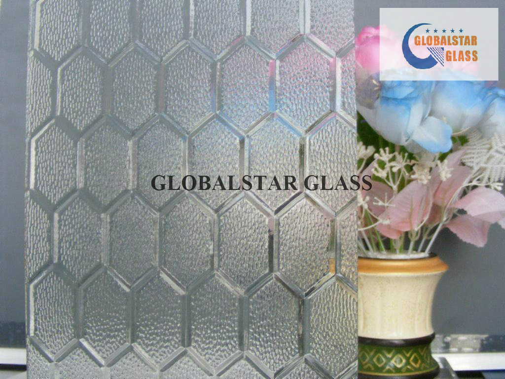 3mm, 4mm, 5mm, 6mm Diamong Patterned Glass /Clear Diamond Glass/Diamond Figured Glass/Diamond Rolled Glass/Decorative Glass