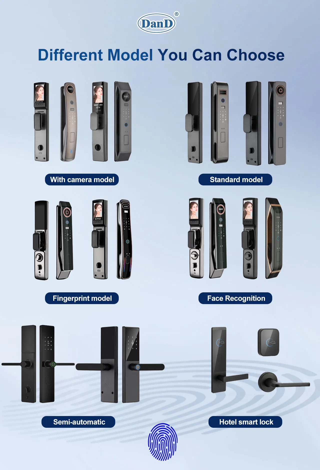 Electronic Security Smart Camera Fingerprint Front Digital Face Recognition Password Cylinder Card Entry Electric Keyless Home Hotel Intelligent Door Locks