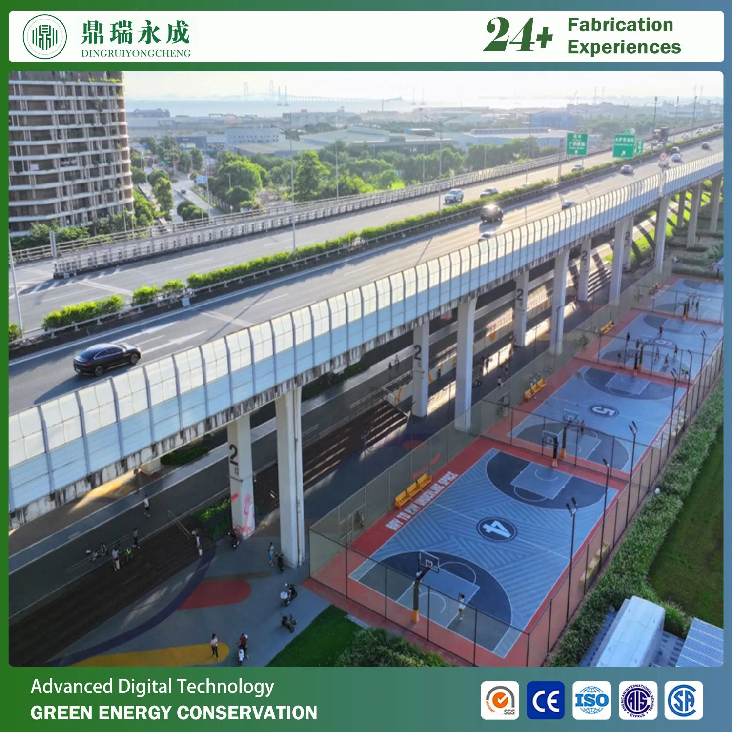 Multi-Purpose Wide Floor Long Span Bailey Bridge of Steel Structure