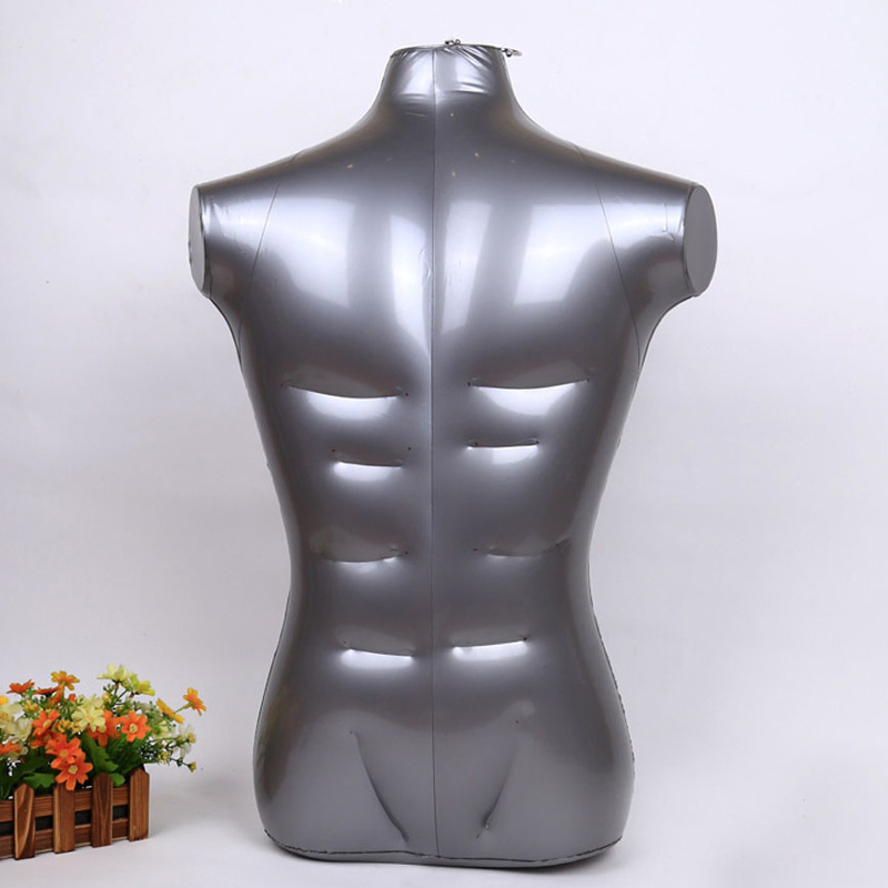 Male Half-Body Without Head and Arm Fashion Model Inflatable Mannequin