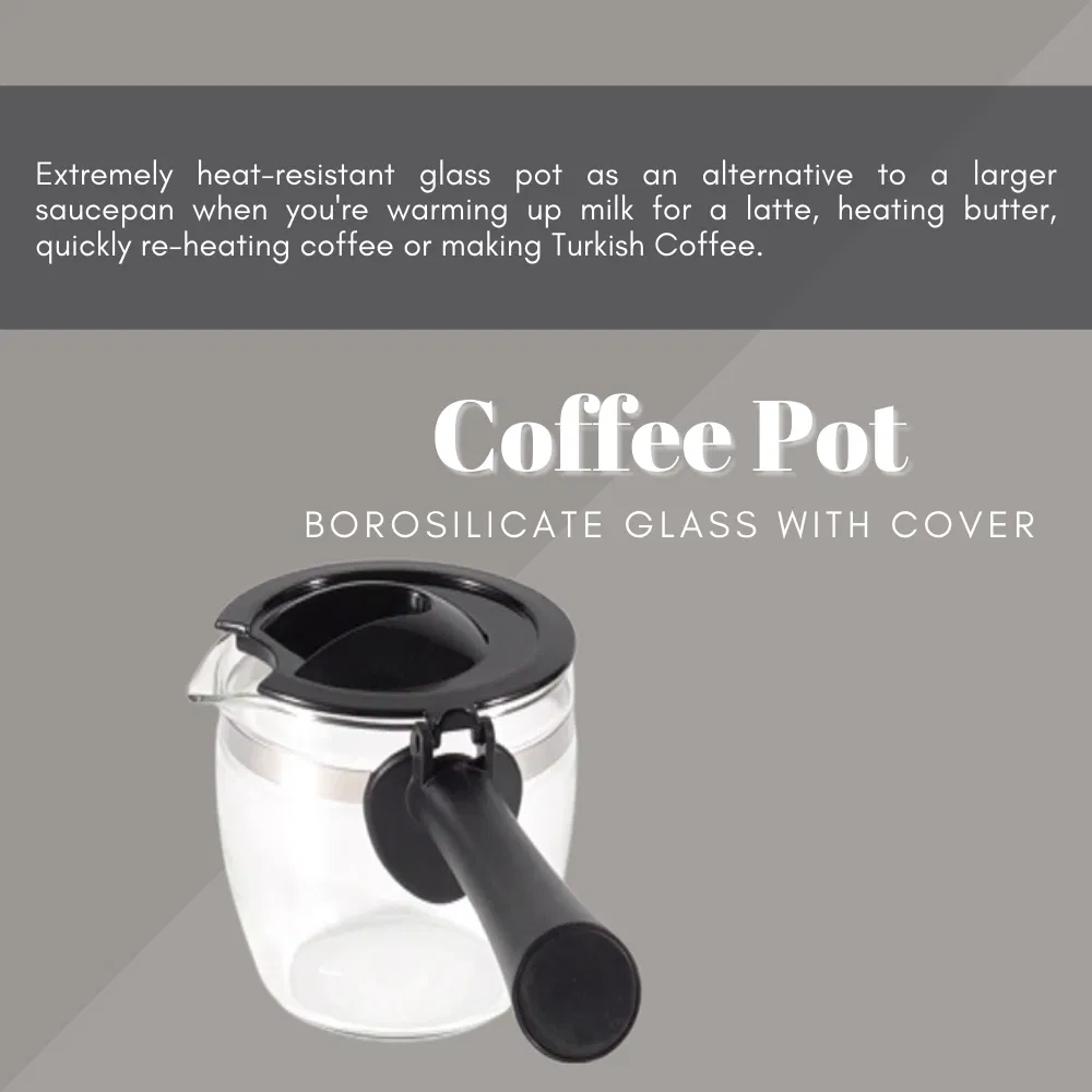 Coffee Pot Borosilicate Glass with Cover, Glass Coffee Machines Accessories Wbb13855