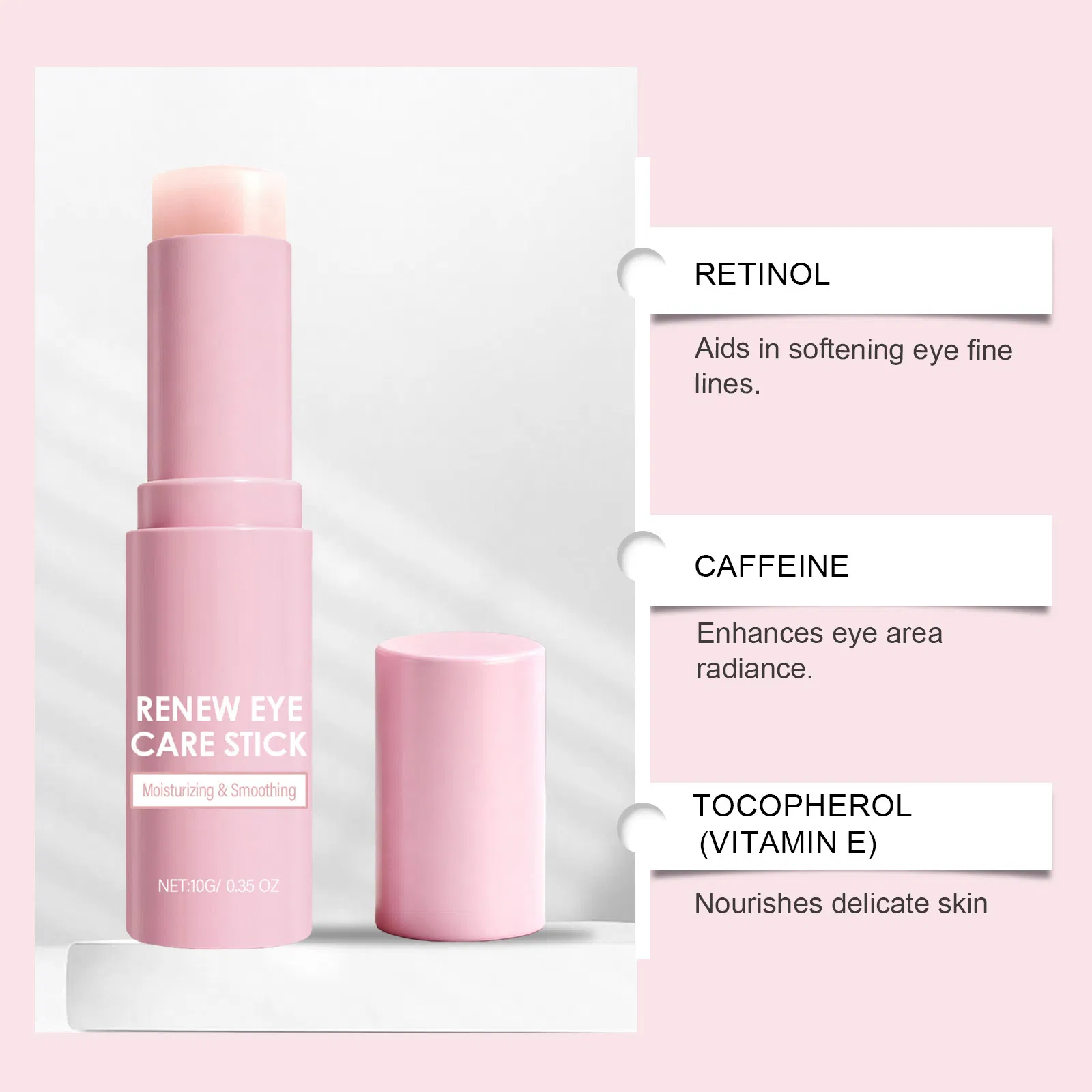 Beauty Cosmetics Skin Care Aging Eye Cream Wrinkles Retinol Collagen Eye Cream Balm Stick