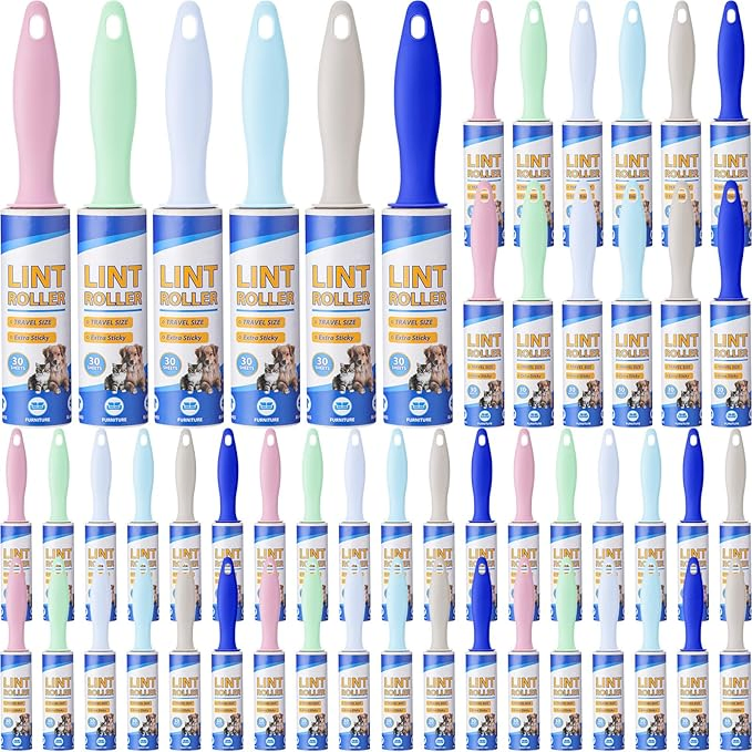 Custom Mini Manual Hair Lint Remover Plastic Sticky Roller for Travel Cleaning Effective Dust Wiping Clothes Furniture Pets Dogs