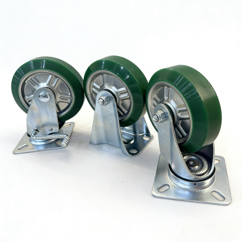Three Modles of Heavy-Duty 6 Inch Sun Core PU Casters, Janpanese Style
