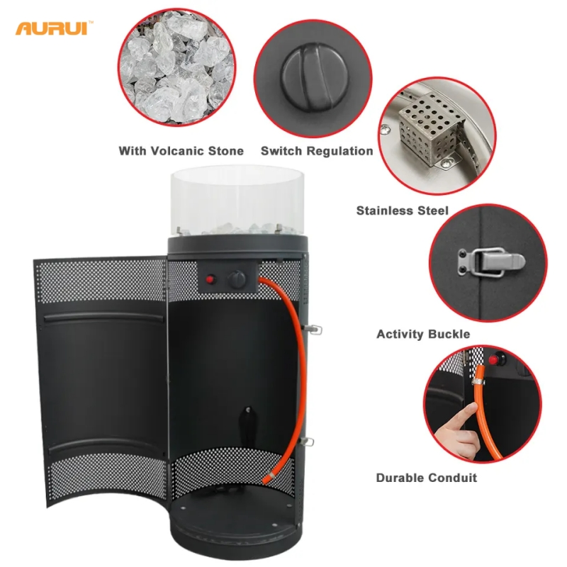 Fair Price Circular Outdoor Camping Propane Beautiful Garden Round Gas Fire Pit